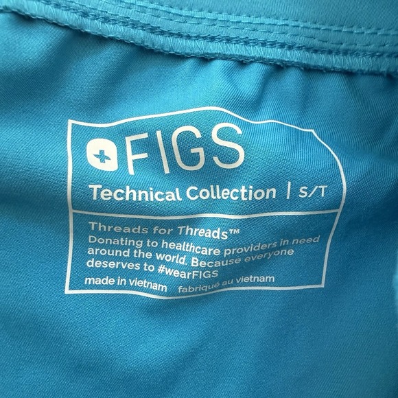 Figs Scrub Bottoms Joggers Small Tall Blue 1000176T PO# 5220 - Picture 4 of 7